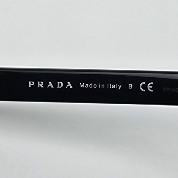 Prada SPR 14X 1AB-5S0 Black Frame Dark Grey Lens Sunglasses Italy 56-18-145 - Picture 8 of 12